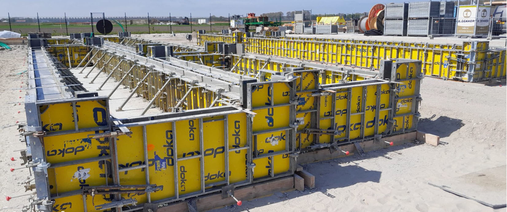 Fundering beton batterij-opstellingen energieopslaglocatie te Dronten