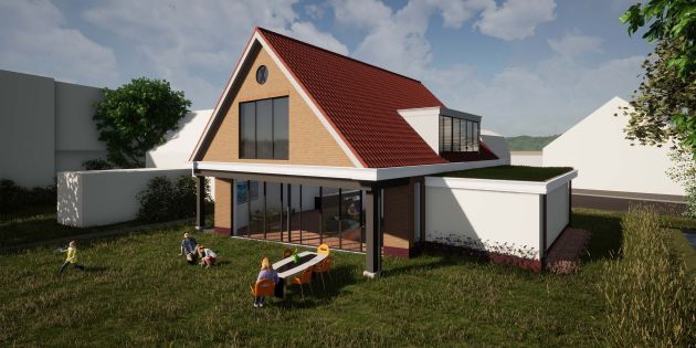 rendering nieuw woonhuis Den Ilp